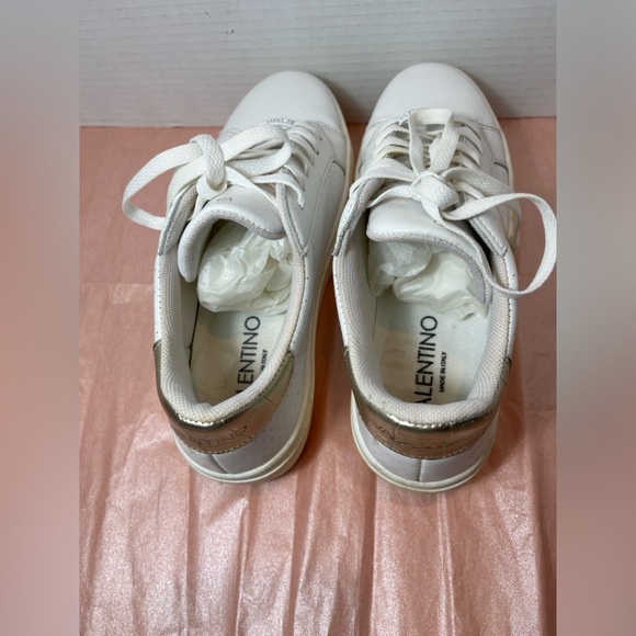 Valentino Women's Cream Logo Sneakers - Picture 8 of 12